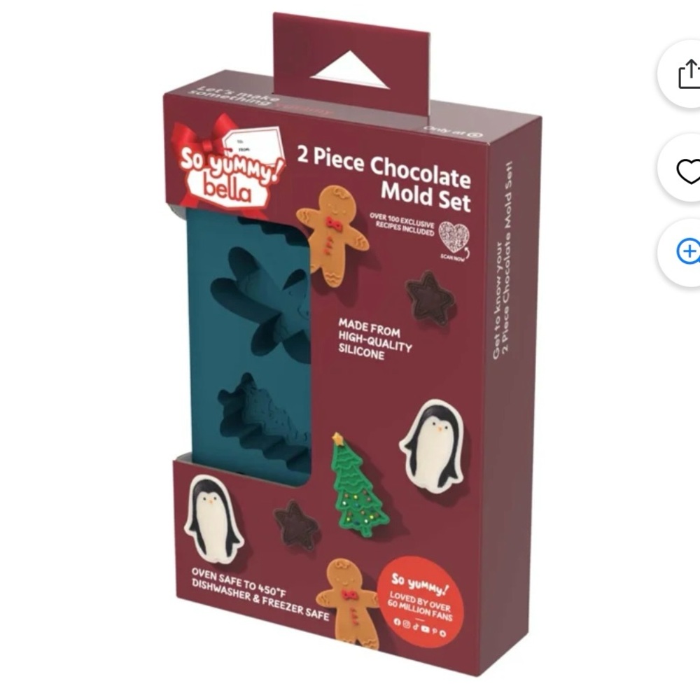 So Yummy! Bella 2 - Piece Christmas 
Chocolate Mold Set - Penguin, Tree, Star